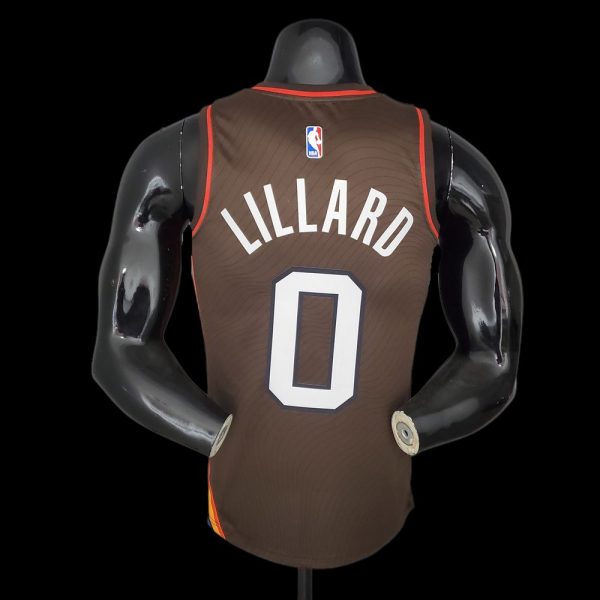 Maillot portland trail 0 lillard nba basket