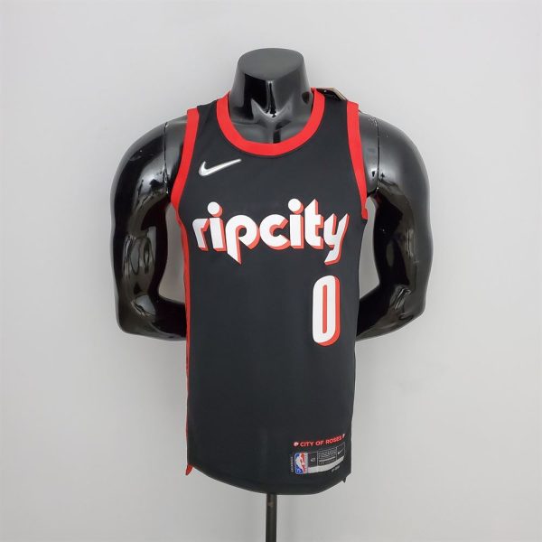 Maillot portland trail blazers 0 lillard nba basket