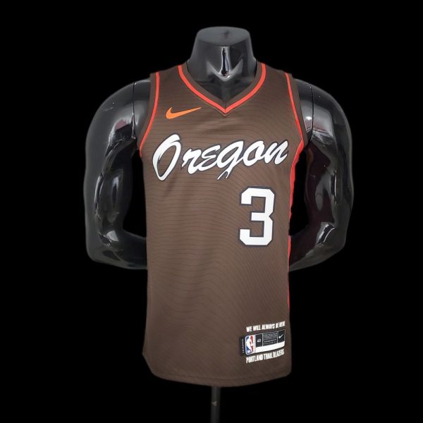 Maillot portland trail 3 mccollum nba basket