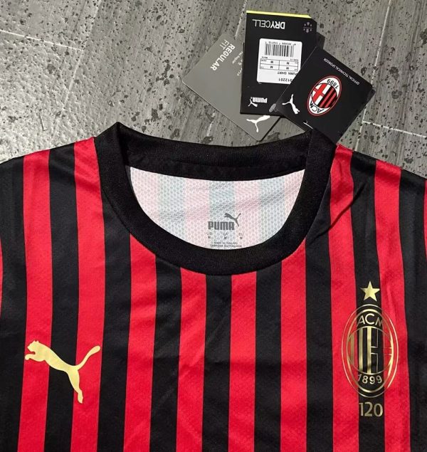 Ac milan maillot foot 120 ans