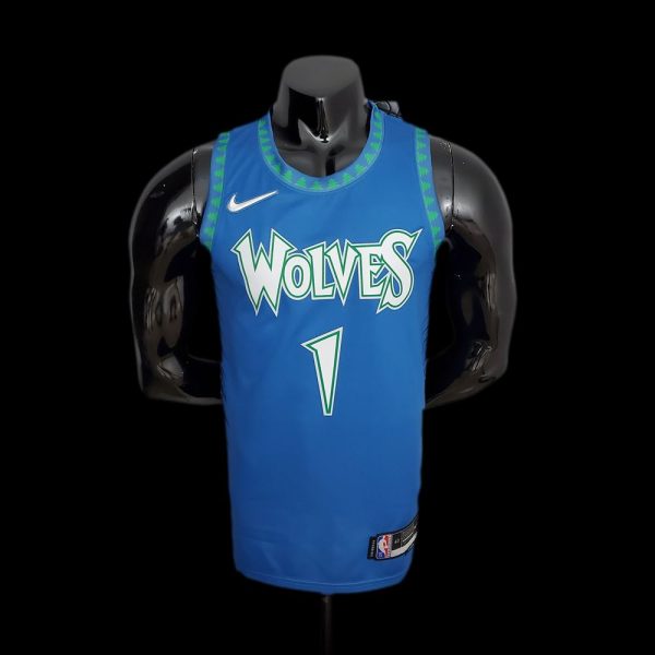 Maillot minnesota timberwolves 1 edwards nba basket