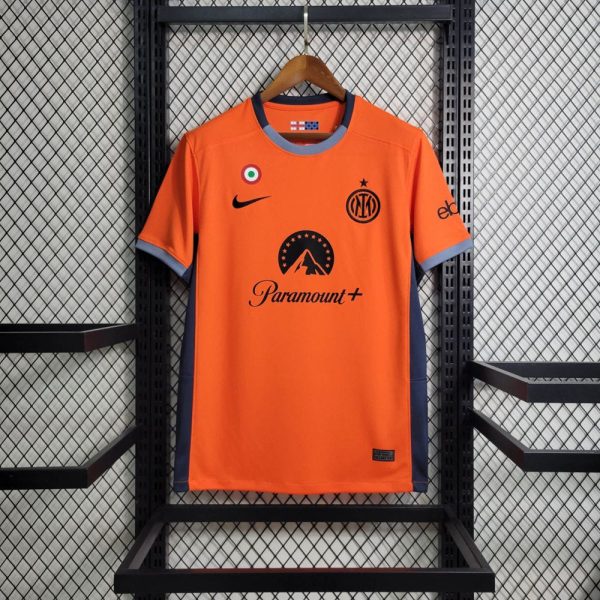 Inter milan maillot foot third orange 2023 2024