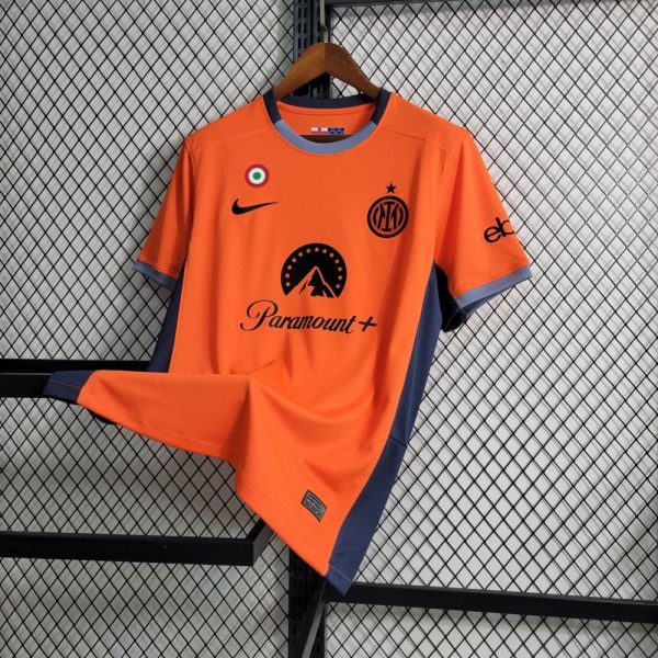 Inter milan maillot foot third orange 2023 2024