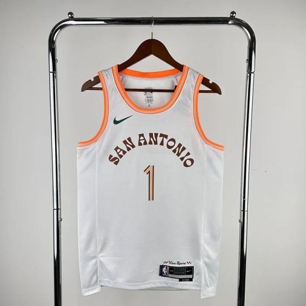 Maillot san antonio spurs 1 wembanyama nba basket