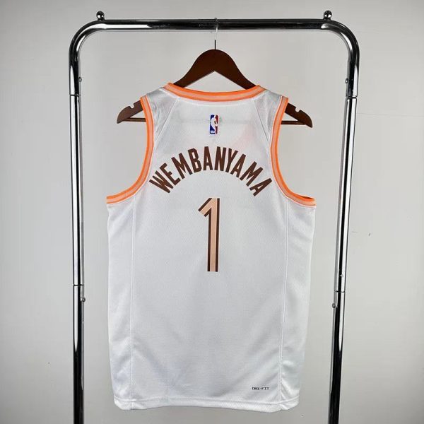 Maillot san antonio spurs 1 wembanyama nba basket