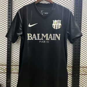 FC Barcelone Maillot foot  Balmain Noir 2024 2025