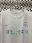 Paris Maillot foot  Balmain Blanc 2024 2025