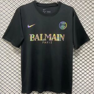 Paris Maillot foot  Balmain Noir 2024 2025