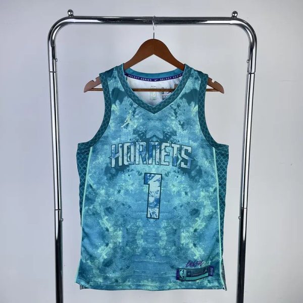 Maillot charlotte hornets ball 1 nba basket 2023 2024