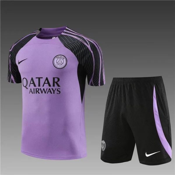 Kit maillot paris  entraînement  2023 2024 violet