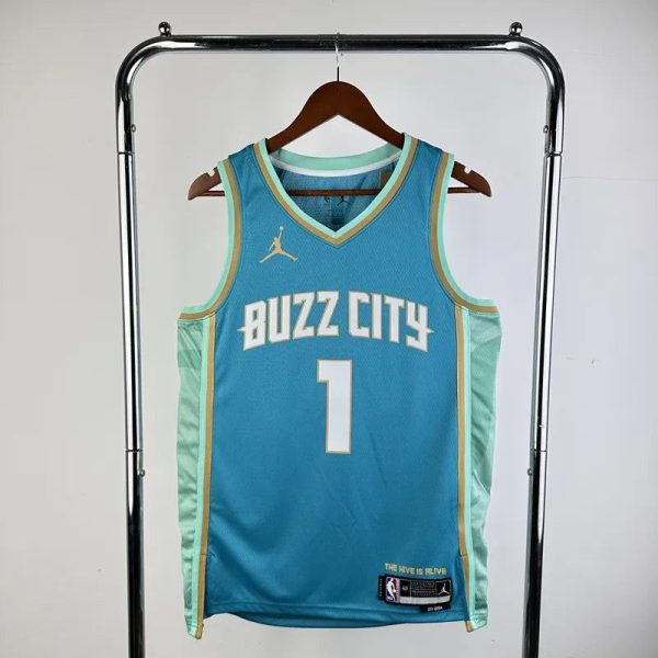 Maillot charlotte hornets ball 1 nba basket 2023 2024