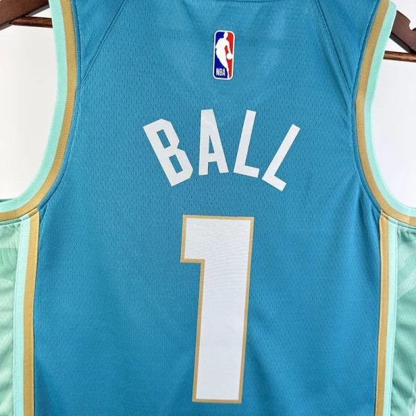 Maillot charlotte hornets ball 1 nba basket 2023 2024