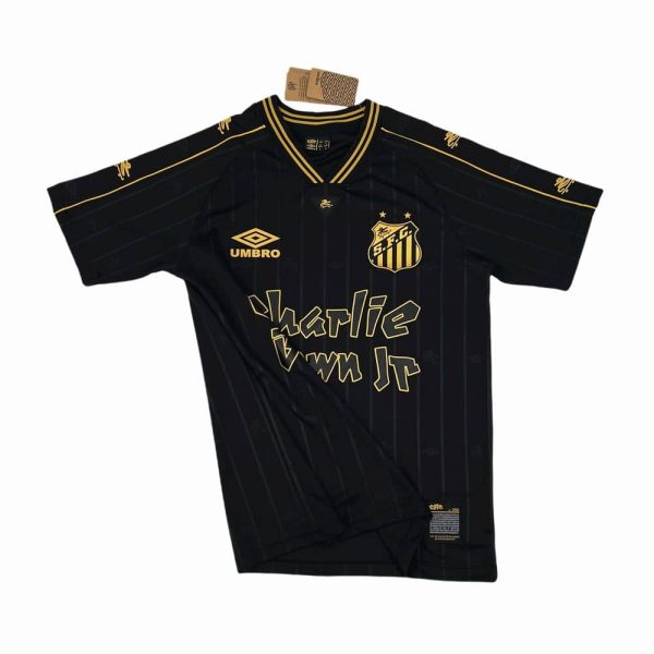 Santos fc maillot foot 2024 2025 noir charlie brown jr