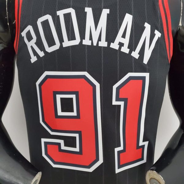 Maillot chicago bulls 91 rodman nba basket