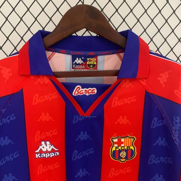 Fc barcelone maillot foot retro 1996 1997 manches longues