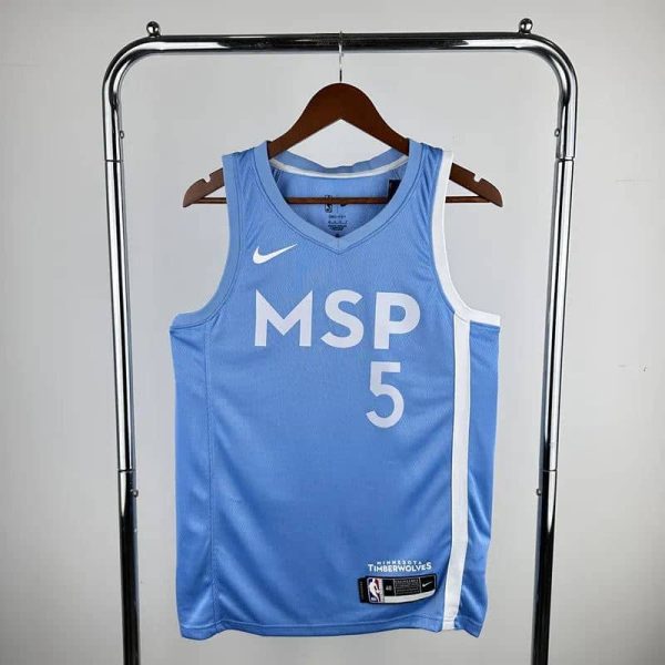 Maillot minnesota timberwolves 5 edwards nba basket