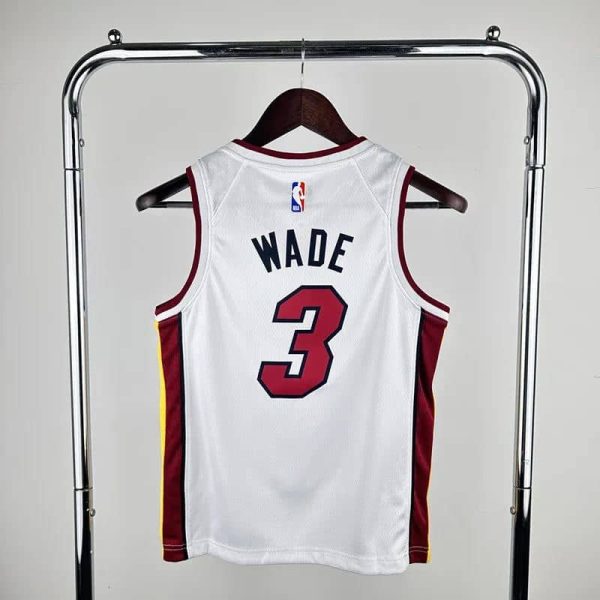 Maillot miami heat 3 wade nba basket