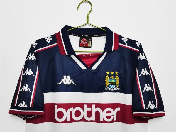 Manchester city maillot retro 1997 1998