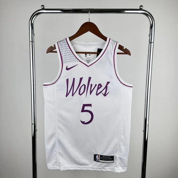 Maillot minnesota timberwolves 5 edwards nba basket