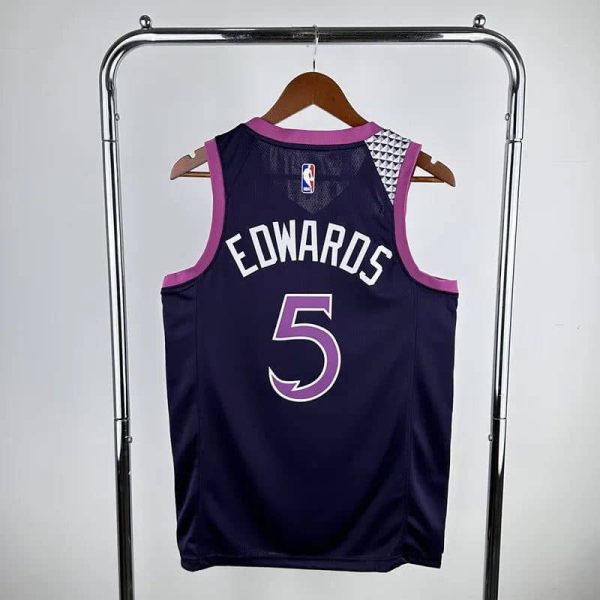 Maillot minnesota timberwolves 5 edwards nba basket