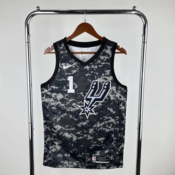 Maillot san antonio spurs 1 wembanyama nba basket