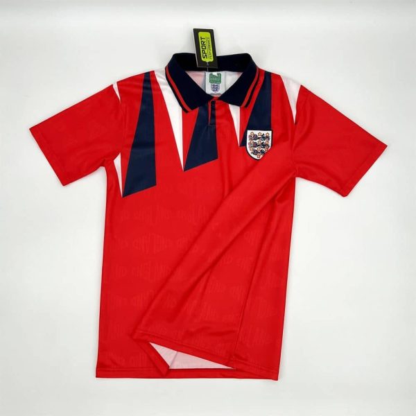 Angleterre maillot foot retro 1992 extérieur