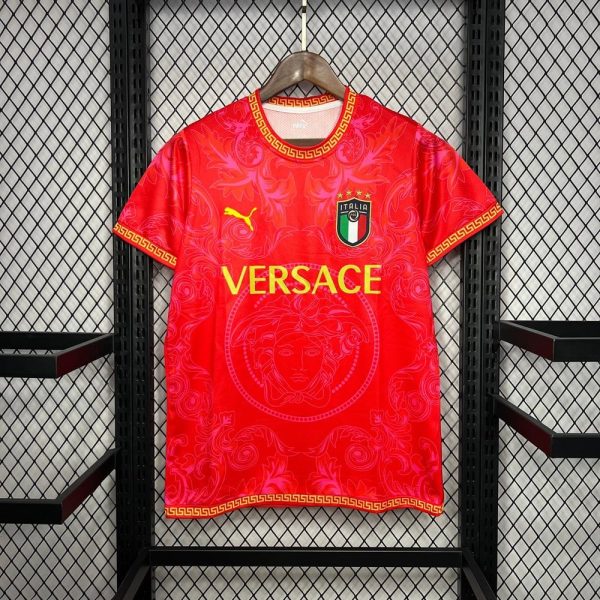 Italie versace maillot foot 2024 2025 rouge