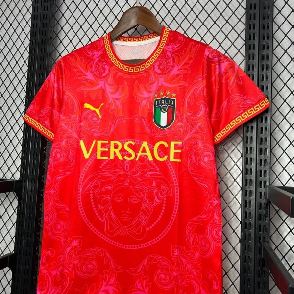 Italie versace maillot foot 2024 2025 rouge