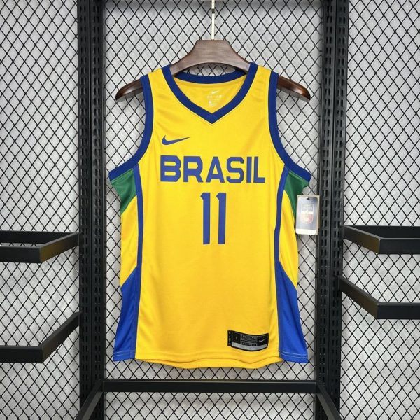 Maillot brésil 11 l. Gui santos nba basket