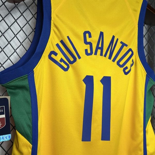 Maillot brésil 11 l. Gui santos nba basket