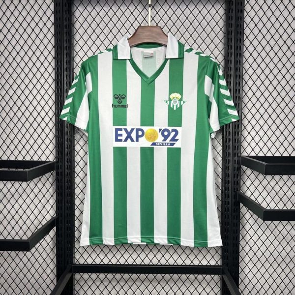 Real betis maillot foot 1988 1989 retro