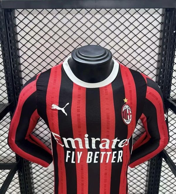 Ac milan maillot foot domicile 204 2025  manches longues