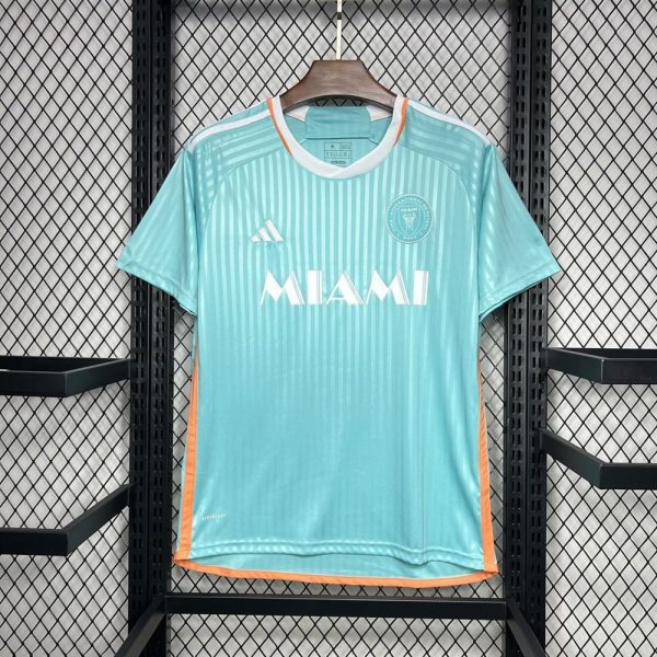 Inter Miami Fußballtrikot 2024 2025 dritte grün-blaue Retro-Version