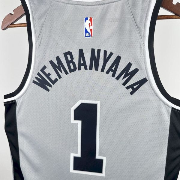 Maillot san antonio spurs 1 wembanyama nba basket