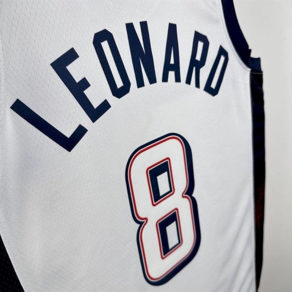 Maillot usa 8 leonard nba basket