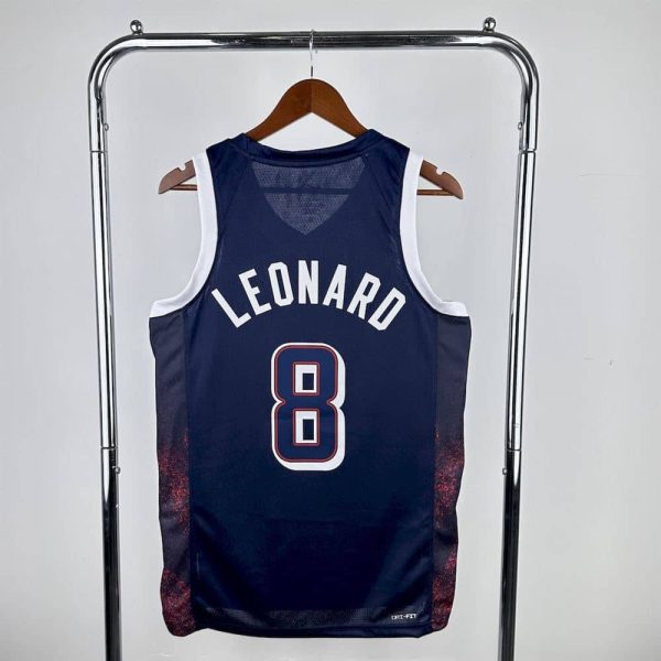 Maillot usa 8 leonard nba basket