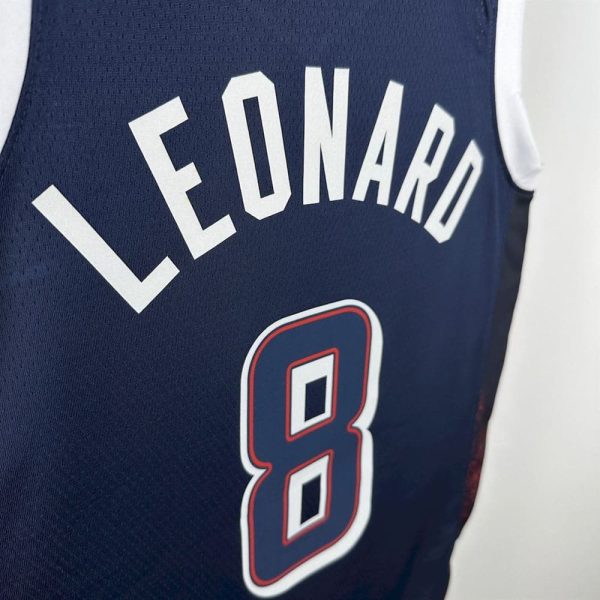 Maillot usa 8 leonard nba basket