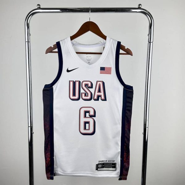 Maillot usa 6 james nba basket