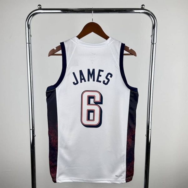 Maillot usa 6 james nba basket