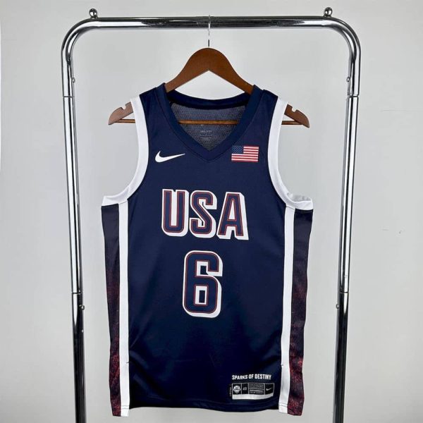 Maillot usa 6 james nba basket