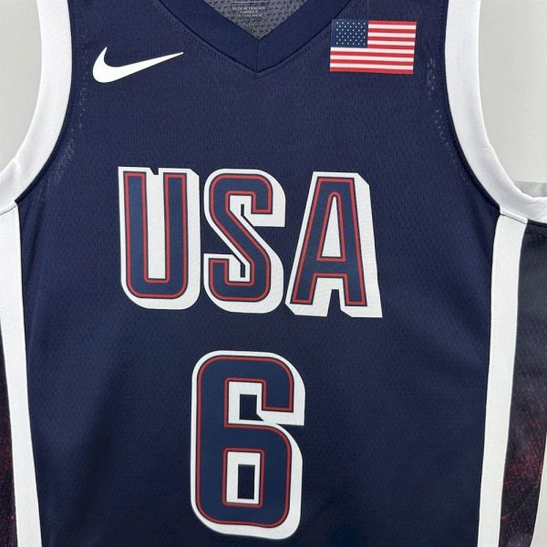 Maillot usa 6 james nba basket