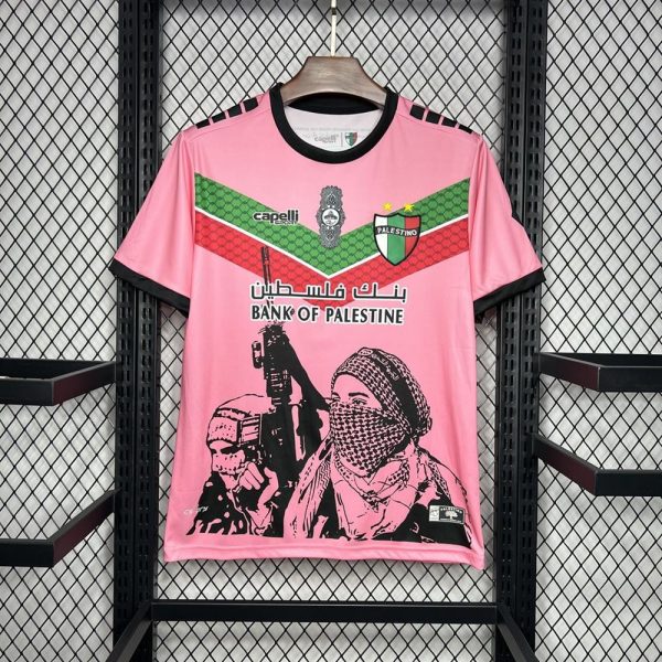 Palestine maillot foot  rose 2024 2025