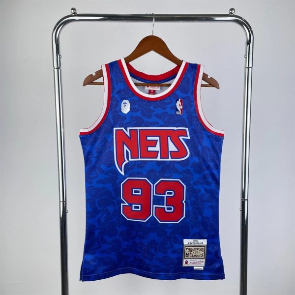 Maillot  bape brooklyn nets  93 bape  nba basket