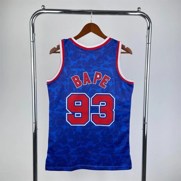 Maillot  bape brooklyn nets  93 bape  nba basket