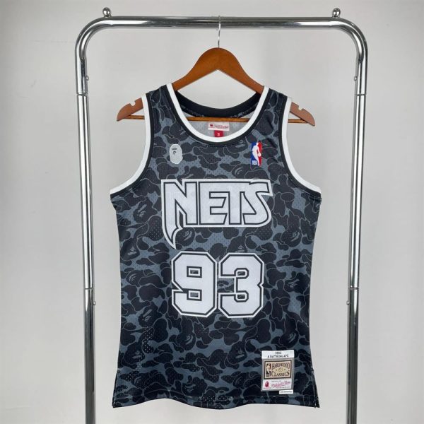 Maillot  bape brooklyn nets  93 bape  nba basket