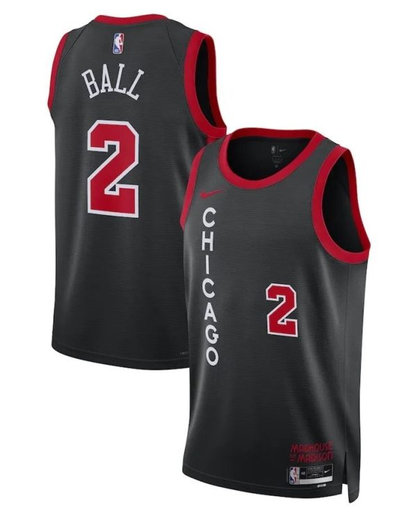 Maillot chicago bull ball 2 nba basket 2023 2024