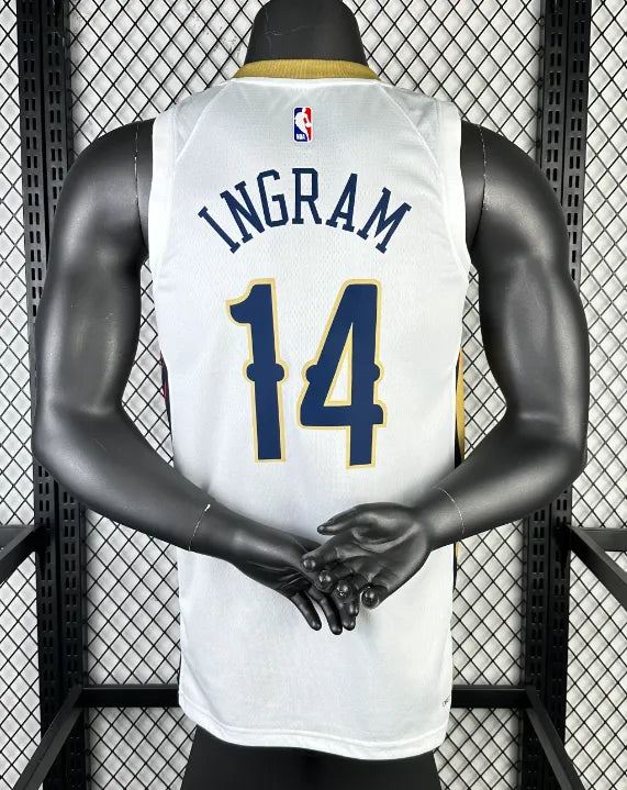 Maillot new orleans pelicans ingram 14 nba basket 2023 2024