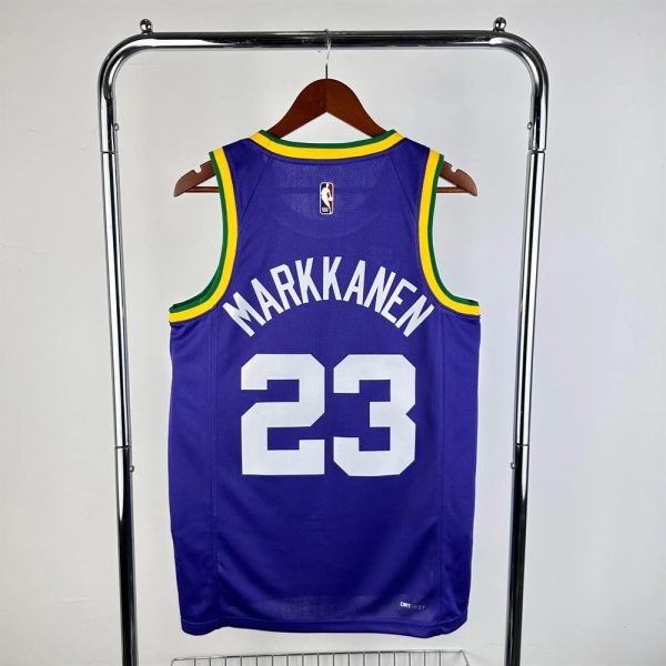 Maillot utah jazz markkanen 23 nba basket 2023 2024