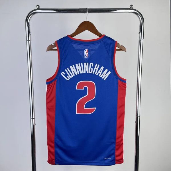 Maillot detroit pistons cunningham 2 nba basket 2023 2024