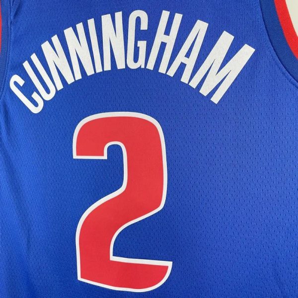 Maillot detroit pistons cunningham 2 nba basket 2023 2024